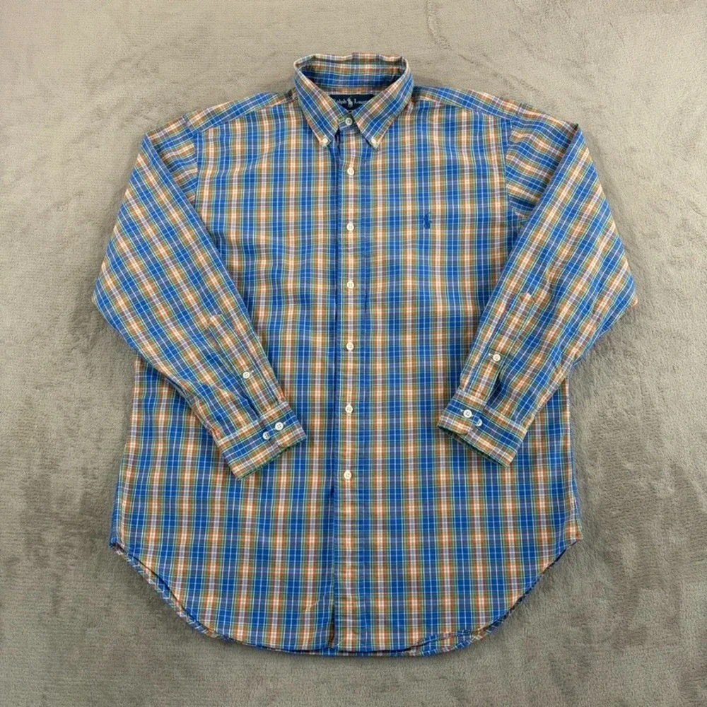 Polo Ralph Lauren Oxford Classic Fit Shirt in Multi Plaid Men Large 16.5 32/33